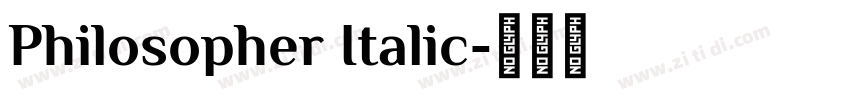 Philosopher Italic字体转换